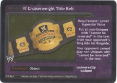 Revolution Cruiserweight Title Belt